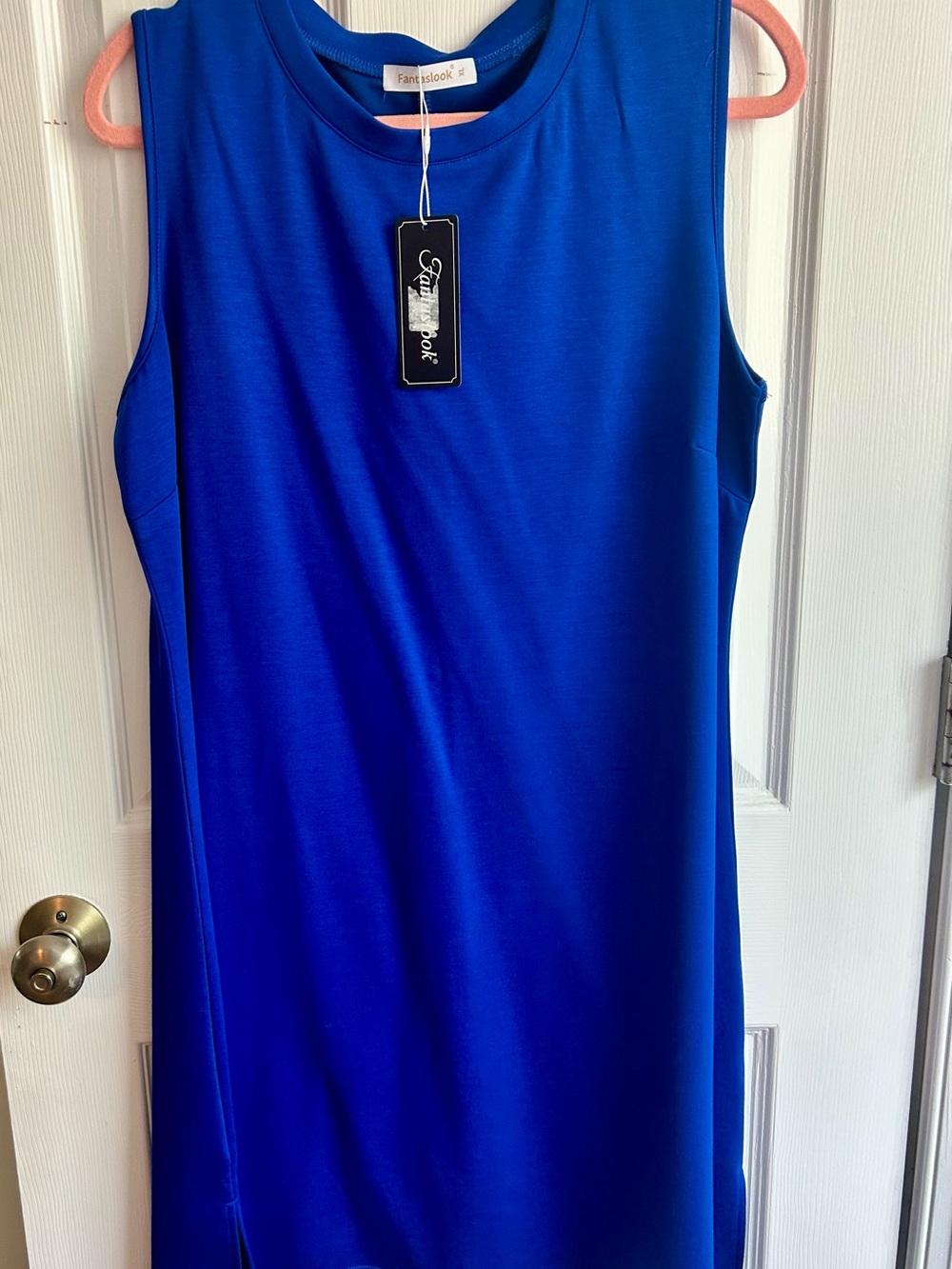 Fantaslook Royal Blue Sleeveless Shift Dress